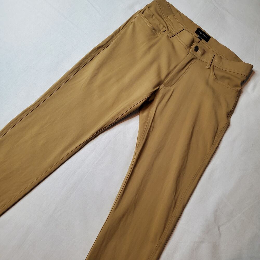 Unbound Men's Size 30X30 Slim Merino Travel Pants Wool Blend Tan